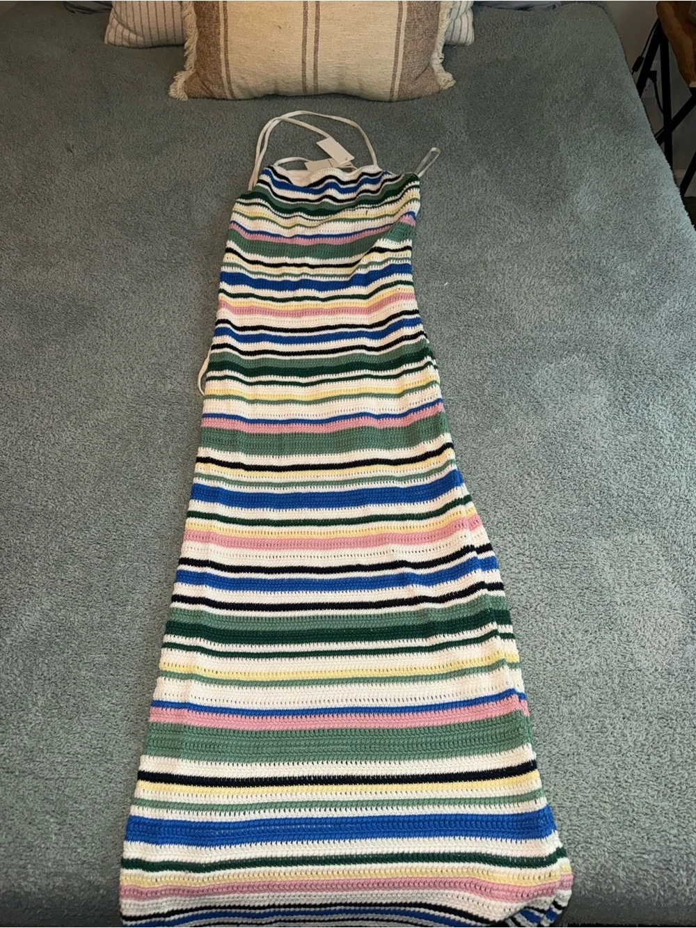 Abercrombie & Fitch Multicolor Striped Knit Maxi Dress